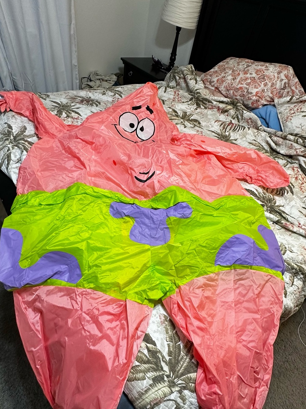 Spirit Halloween Pink Starfish Costume with Green and Purple Shorts